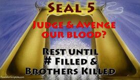 Fifth Seal,Martyr,Slaughtered Souls,Under Altar,Judge,Avenge,White Robe,Rest,Seven Seals Revelation,144000,Brothers Killed,Number Filled,Complete,Revelation Chapter 6,Apocalypse